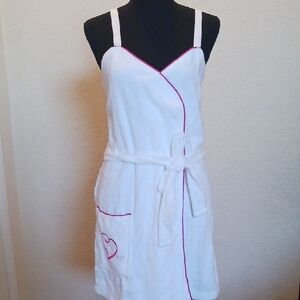 Rare 97' Vintage Victorias Secret Terry Cloth Bathrobe And Headband Size Small